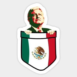 AMLO President of Mexico Chest Pocket Sticker